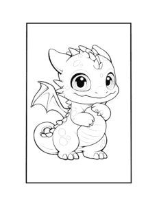 adorable dragon free printable