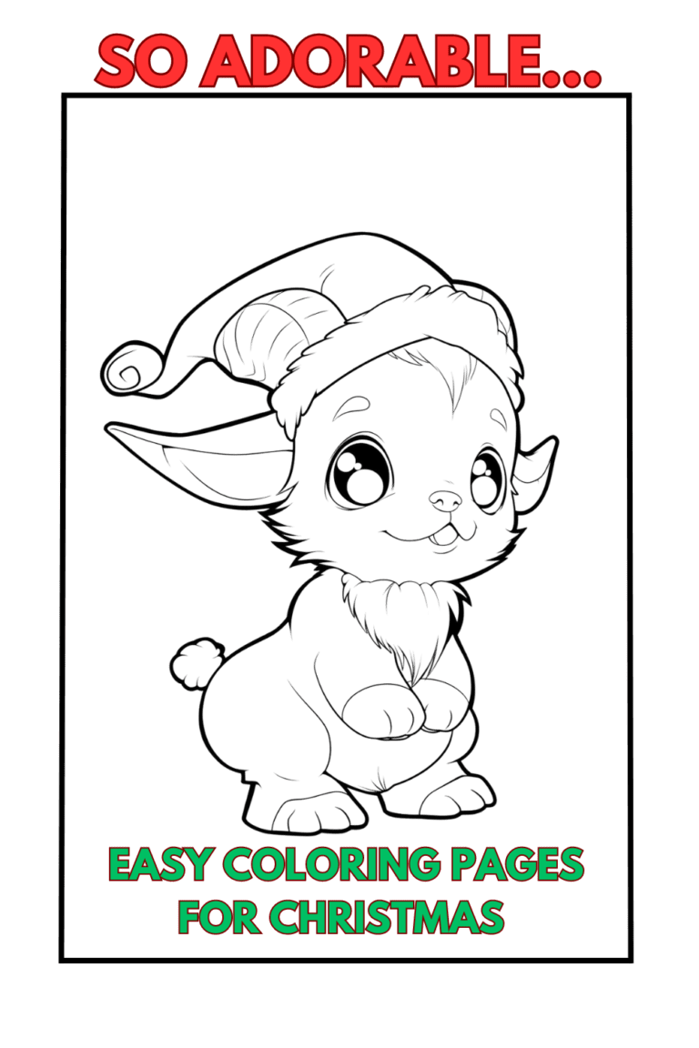 Creepy Kawaii Coloring Pages 5 Easy Christmas Coloring Pages​ Feature Image