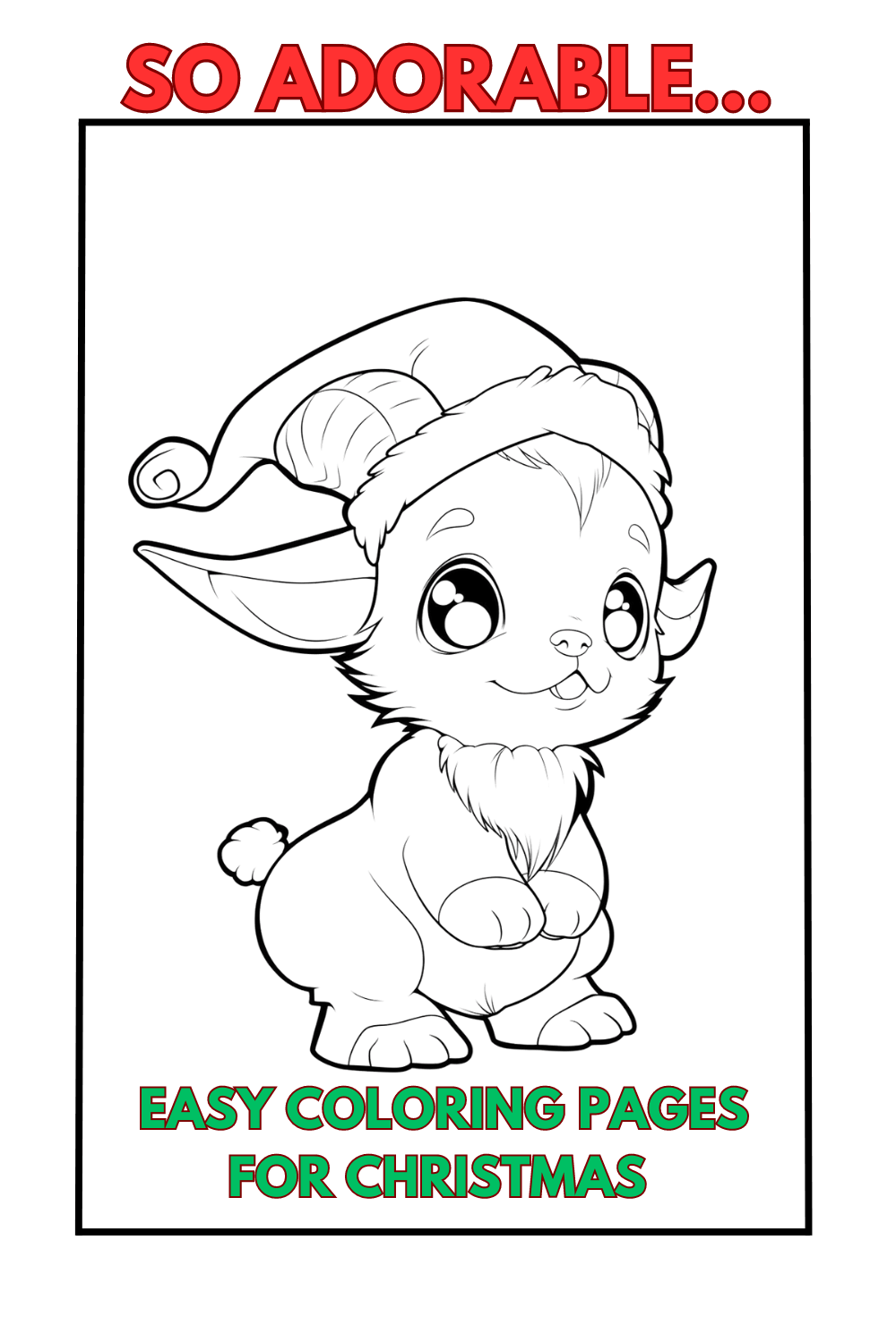 Creepy Kawaii Coloring Pages 5 Easy Christmas Coloring Pages​ Feature Image