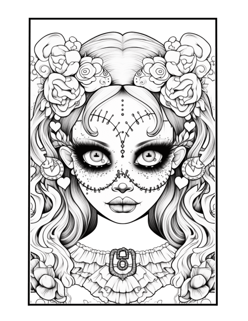 Gothic Creepy Coloring Pages: 6 Free Printables For Adults