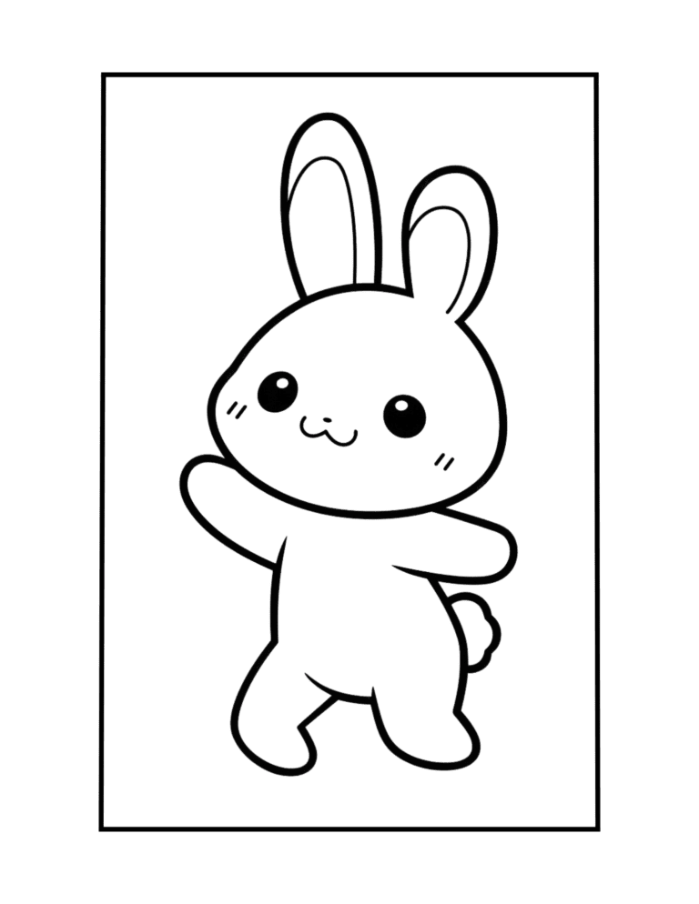 Cute Rabbit Coloring Pages 7