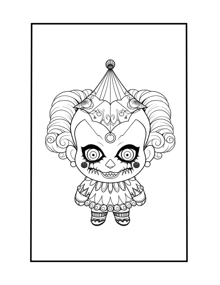 clown coloring page