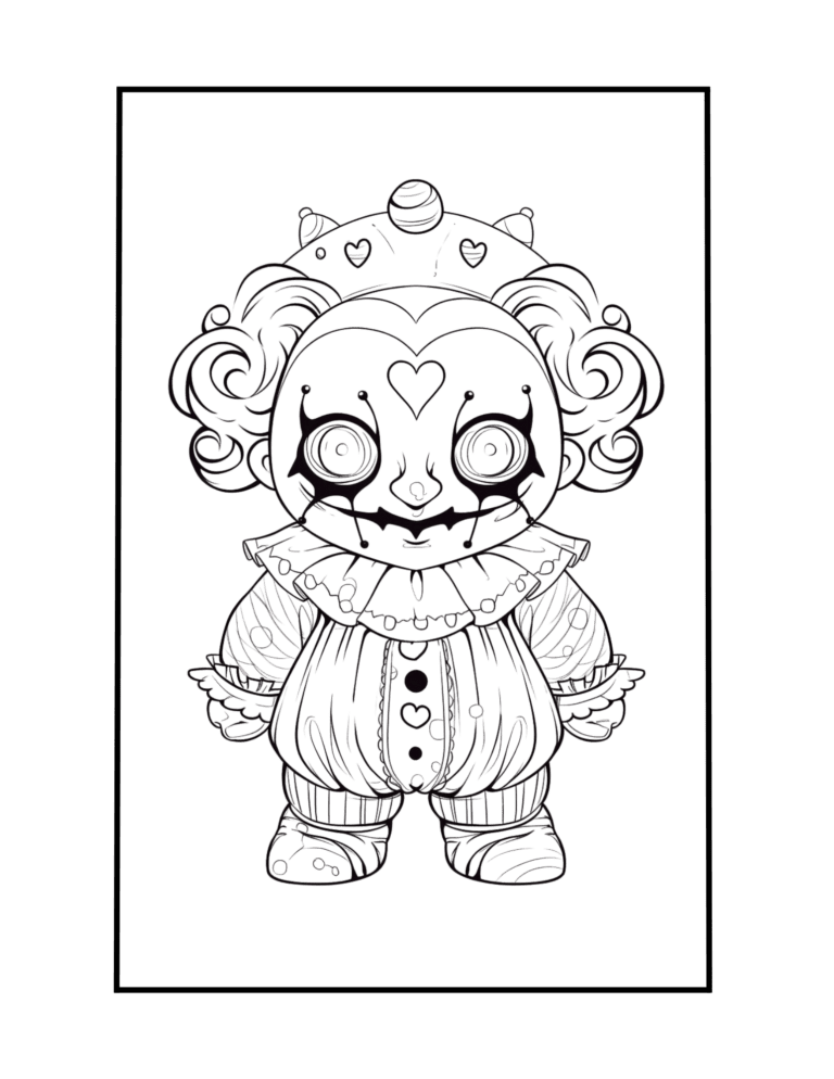 clown coloring pages for adults