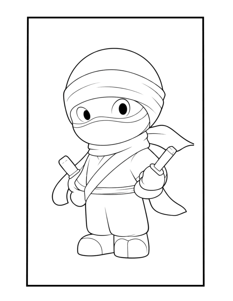 coloring page ninja