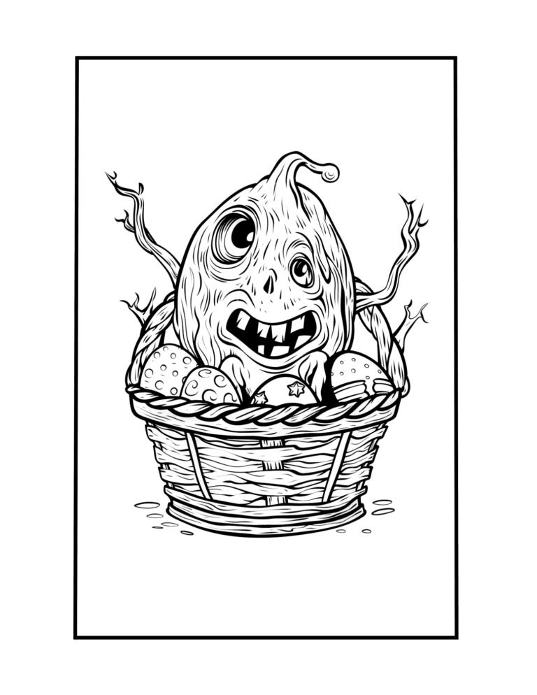 creepy basket egg