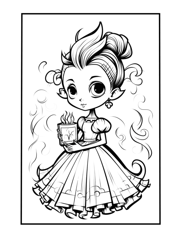 cute goth coloring pages