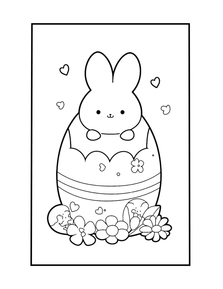 easter egg coloring page