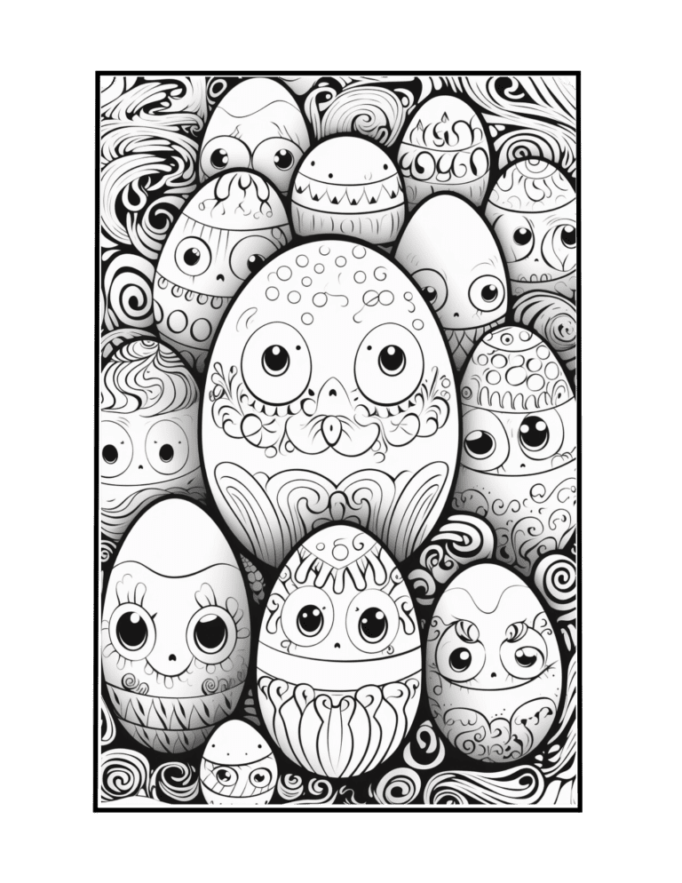 easter egg coloring page