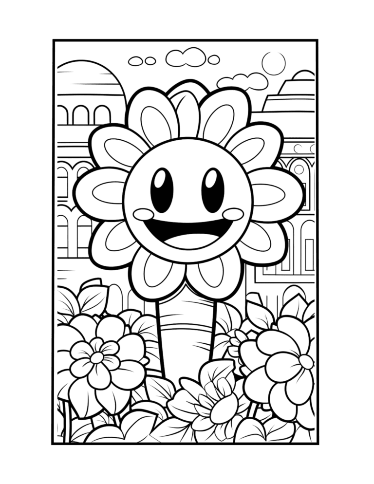 flower coloring page