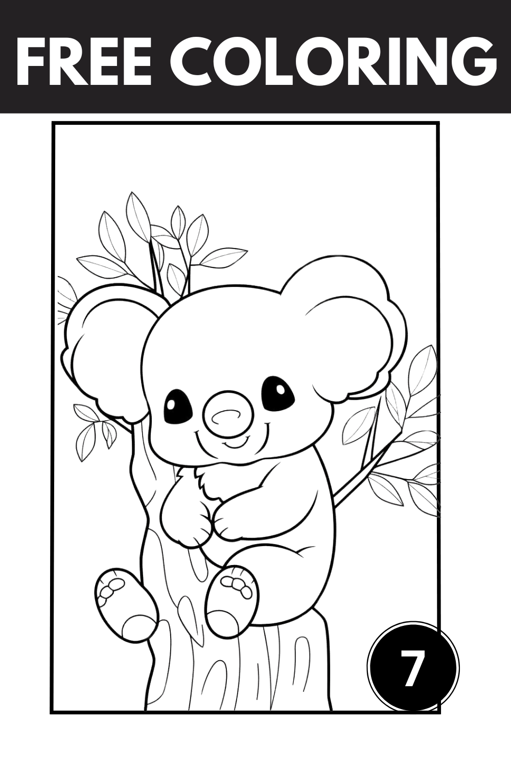 Coloring Pages Koala: 7 Cute Coloring Sheets