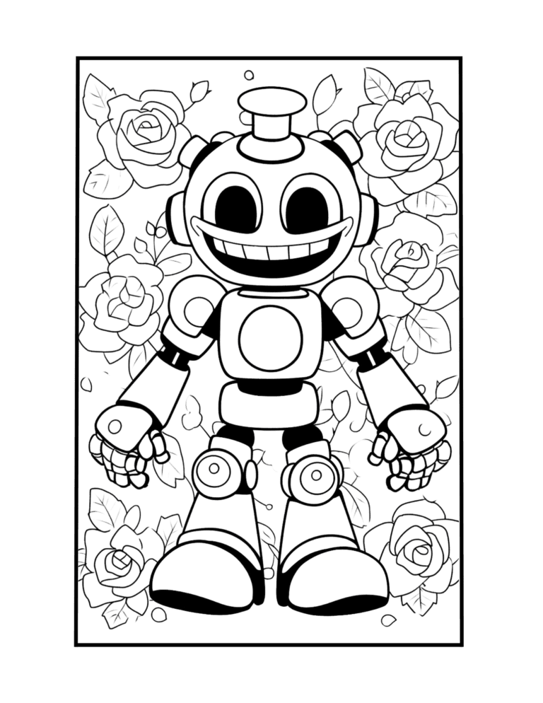 robot coloring page