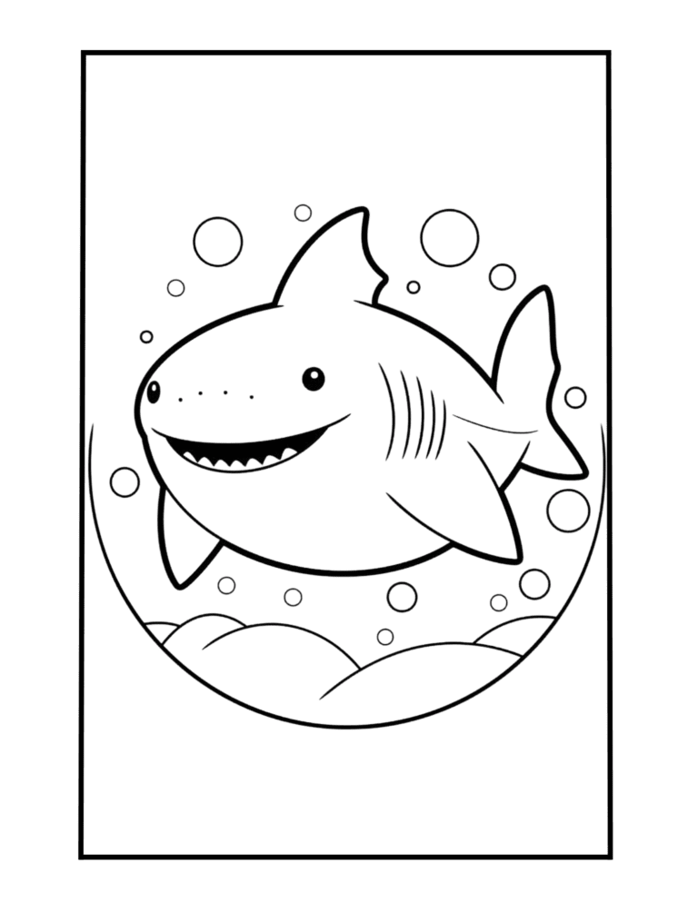 shark coloring page