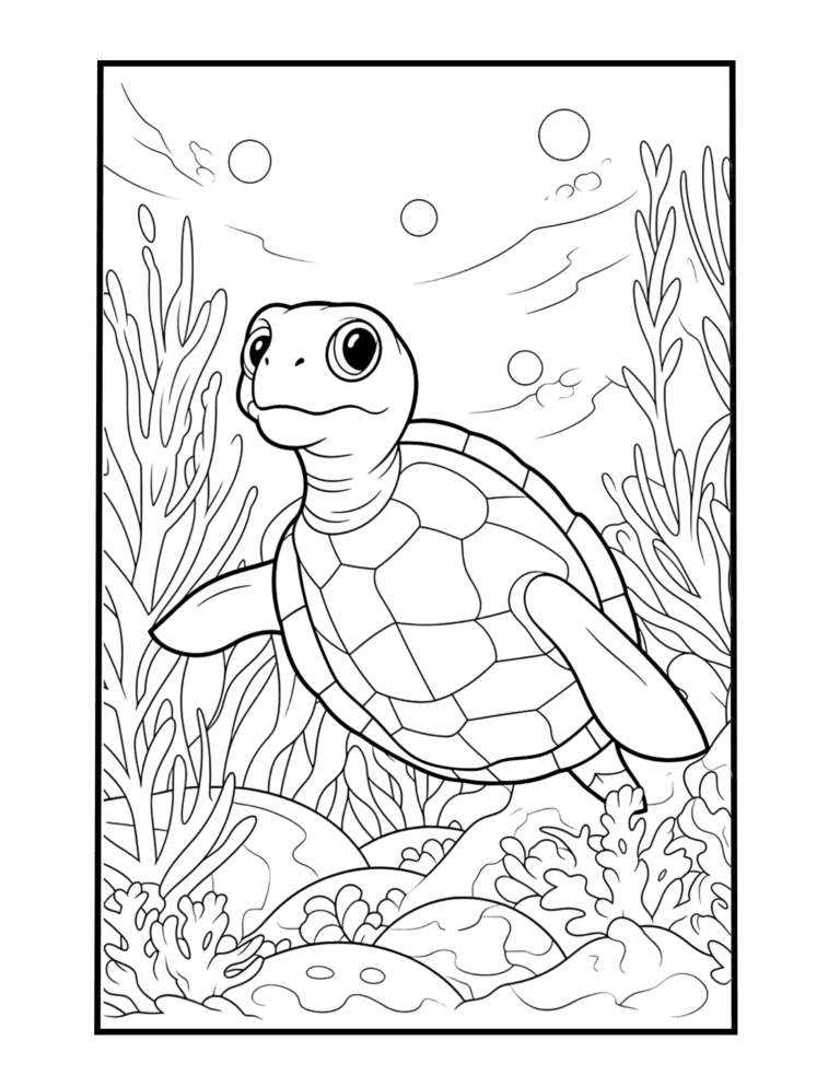 turtle coloring page