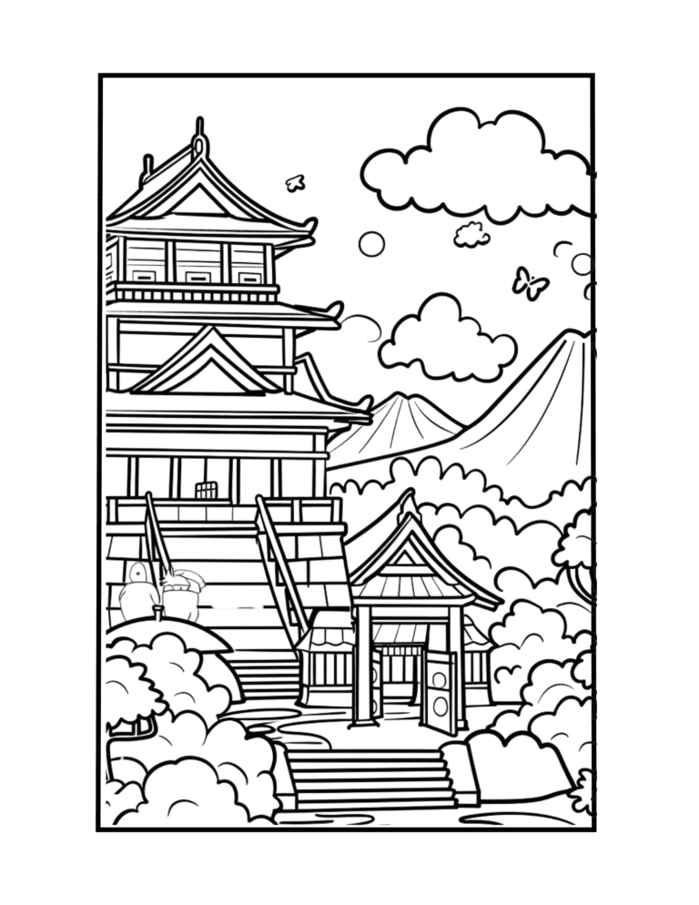 1 Japanese Coloring Book