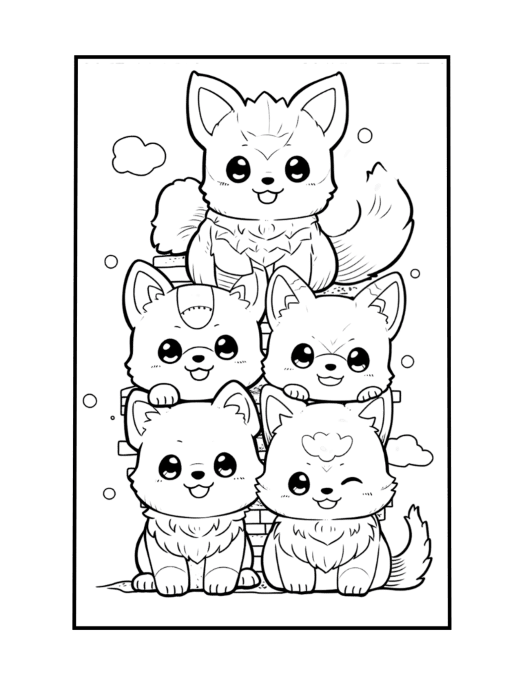 Cute coloring pages to color for kids and adults