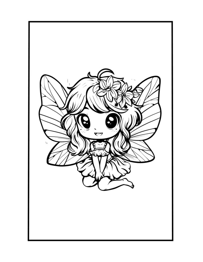 coloring page fairy