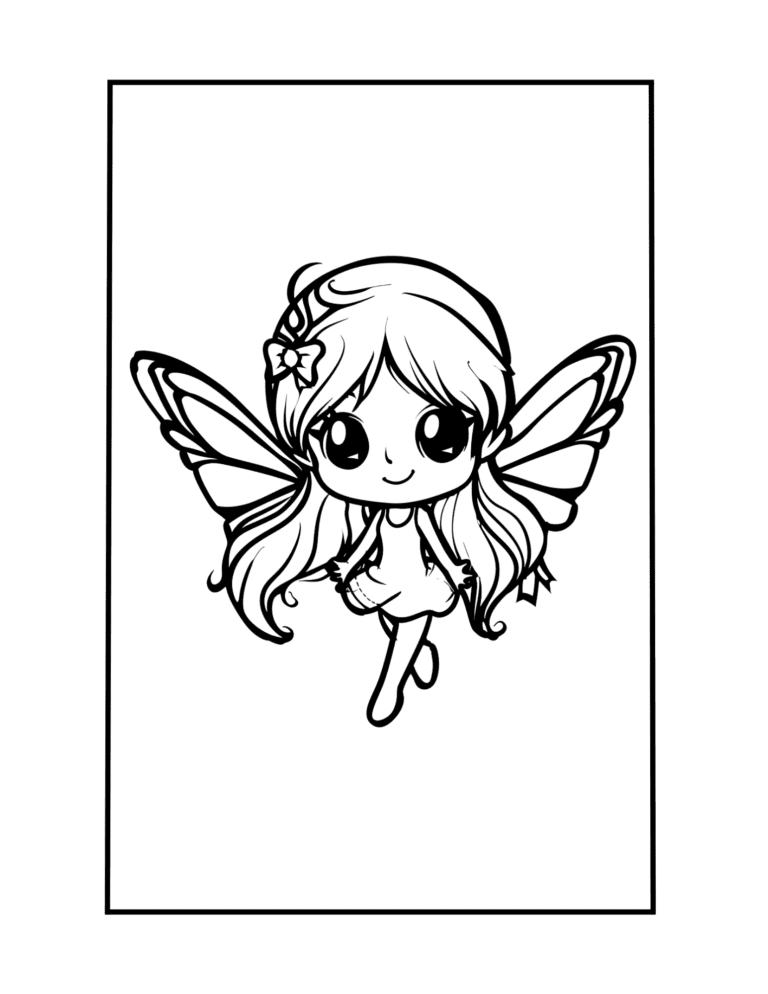 cute magical coloring page