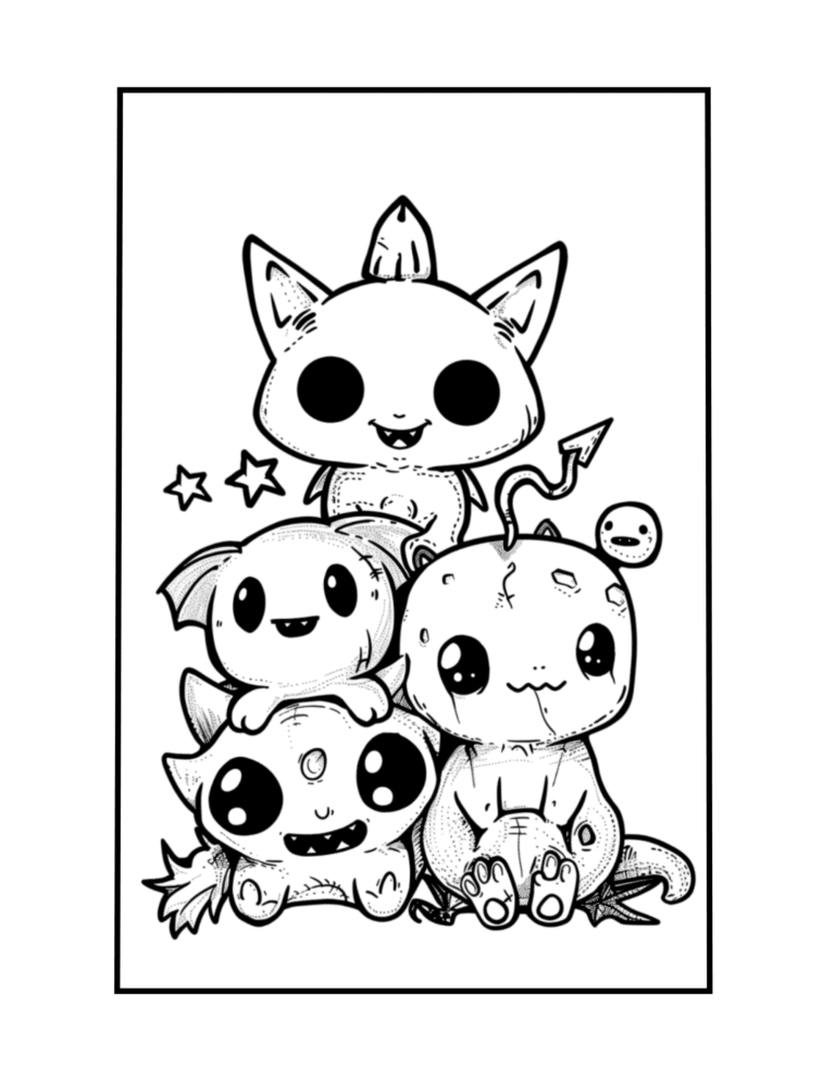 cute monsters printable