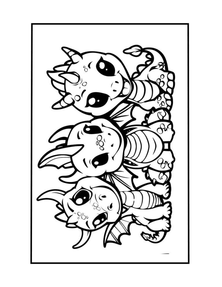 dragons coloring page