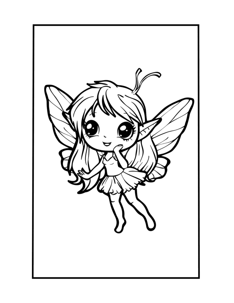 fairy coloring sheet