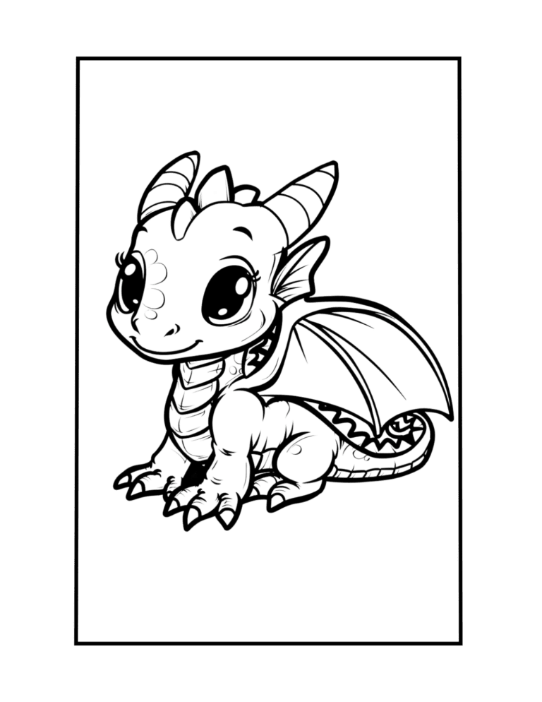 kawaii dragon for kids