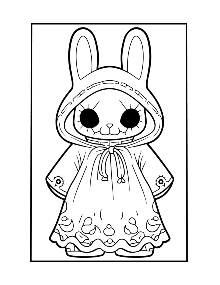 kawaii gothic easter rabbit