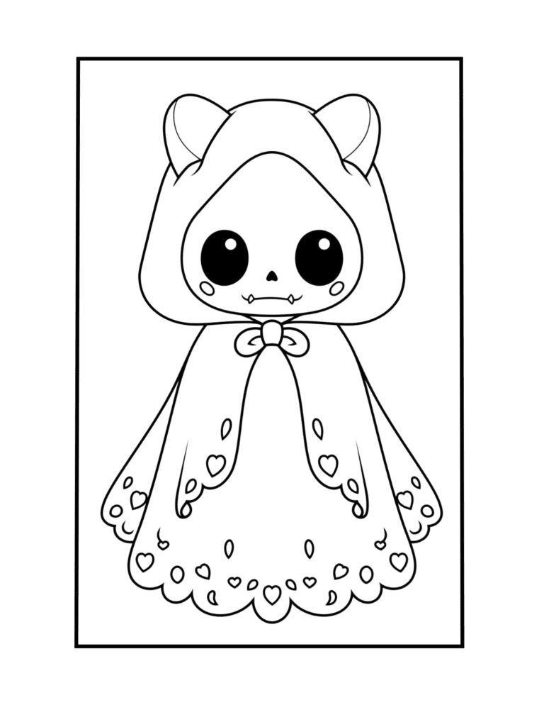 pastel goth coloring page