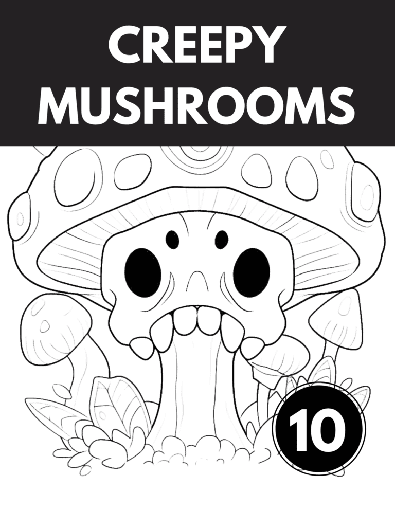 Mushroom Coloring Pages 10 Scary Coloring Pages With Creepy Mushrooms