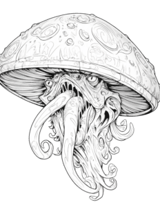 mushroom coloring page