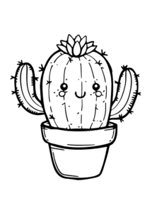 cactus coloring page