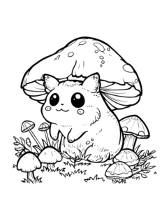 mushroom creatures coloring pages