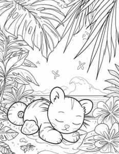 summer coloring page printable