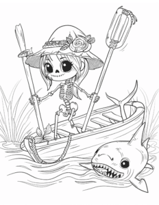 dark summer coloring page