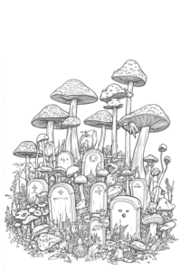 Mushroom coloring pages