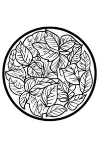 Mandala Leaves Coloring Pages