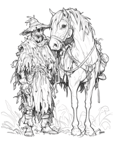 halloween horse coloring pages