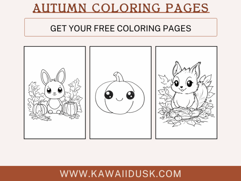 Autumn Coloring Pages For Kindergarten: 12 Autumn Coloring Pages