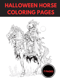 halloween horse coloring pages