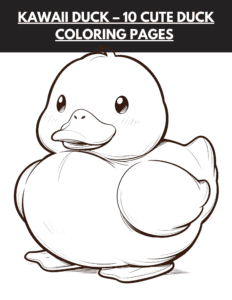 Cute duck free printable coloring page