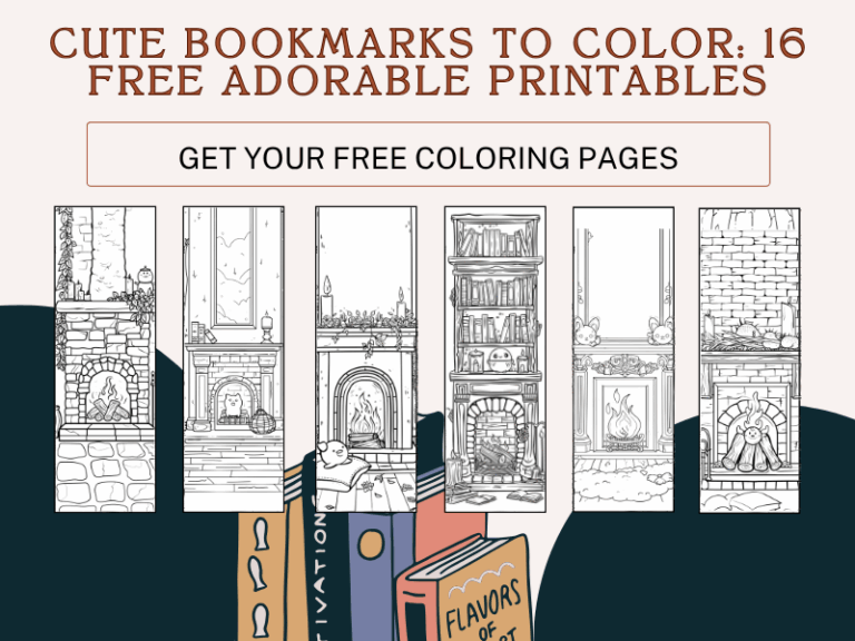 Cute Bookmarks To Color: 16 Free Adorable Printables