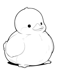 Chubby duck kawaii art