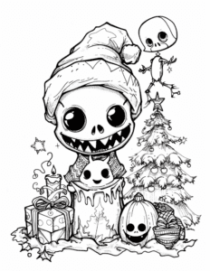 Creepy Christmas Coloring Pages - 10 Spooky Printables