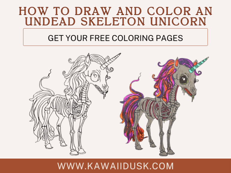 Step-by-Step Video Tutorial: How to Draw an Undead Skeleton Unicorn