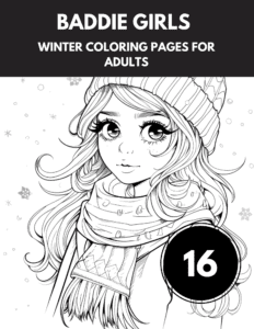 Baddie Girls Winter Coloring Pages for Adults