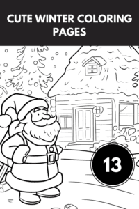 Cute Winter Coloring Pages 13 pages for Christmas and Winter