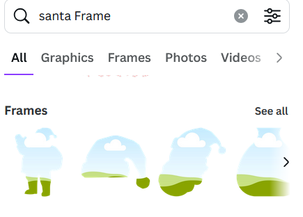 canva tutoral with christmas coloring page - santa frame