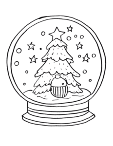 Snow globe coloring page