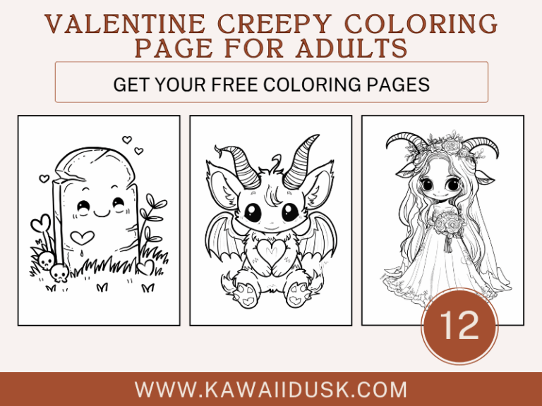 Valentine Creepy Coloring Pages