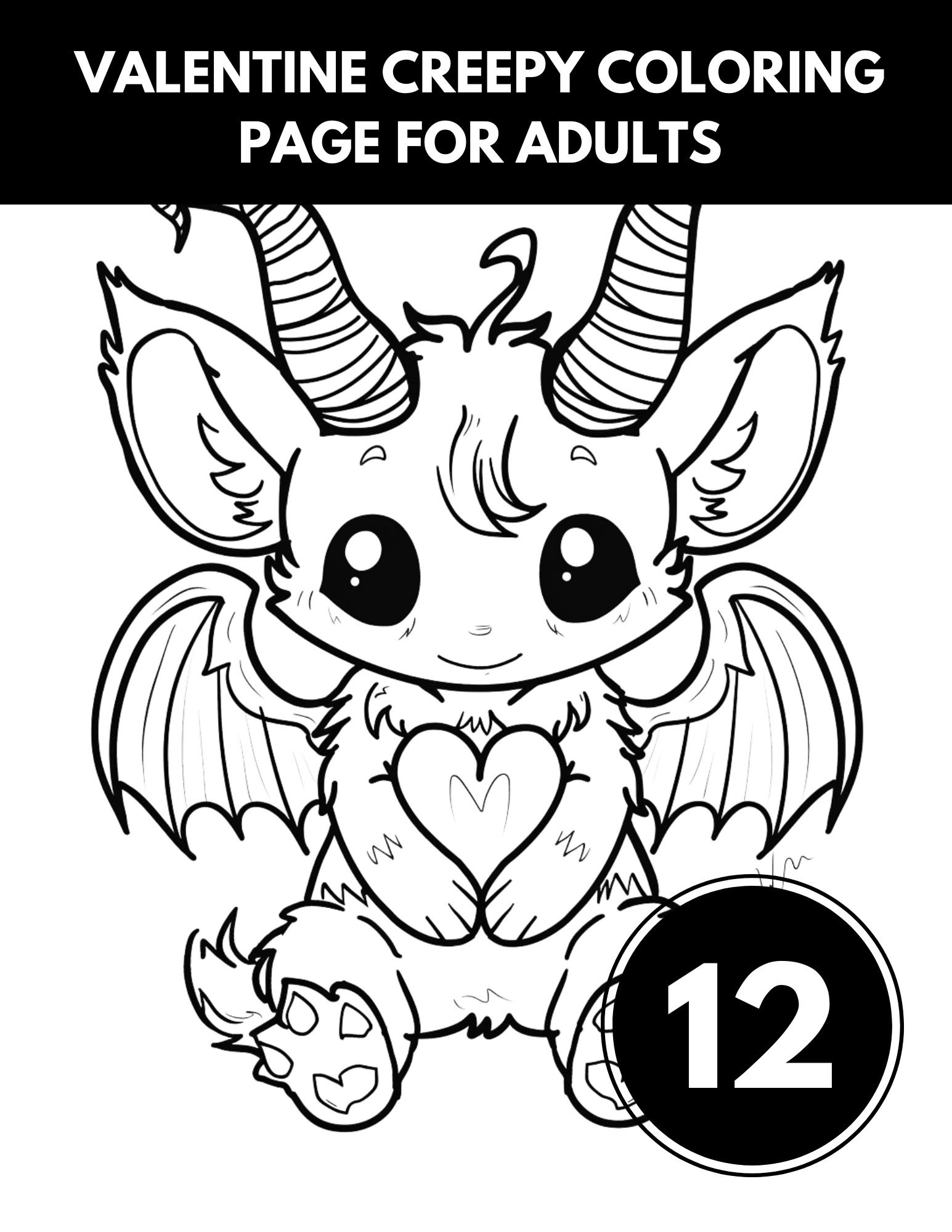 Valentine Creepy Coloring Pages