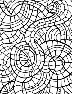 Mosaic mandala coloring page